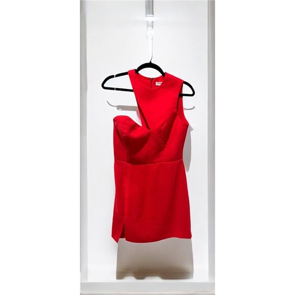 NWOT Designer Amanda Uprichard Gilda Mini Dress in Crimson - Womens M (Cocktail) - Picture 1 of 8